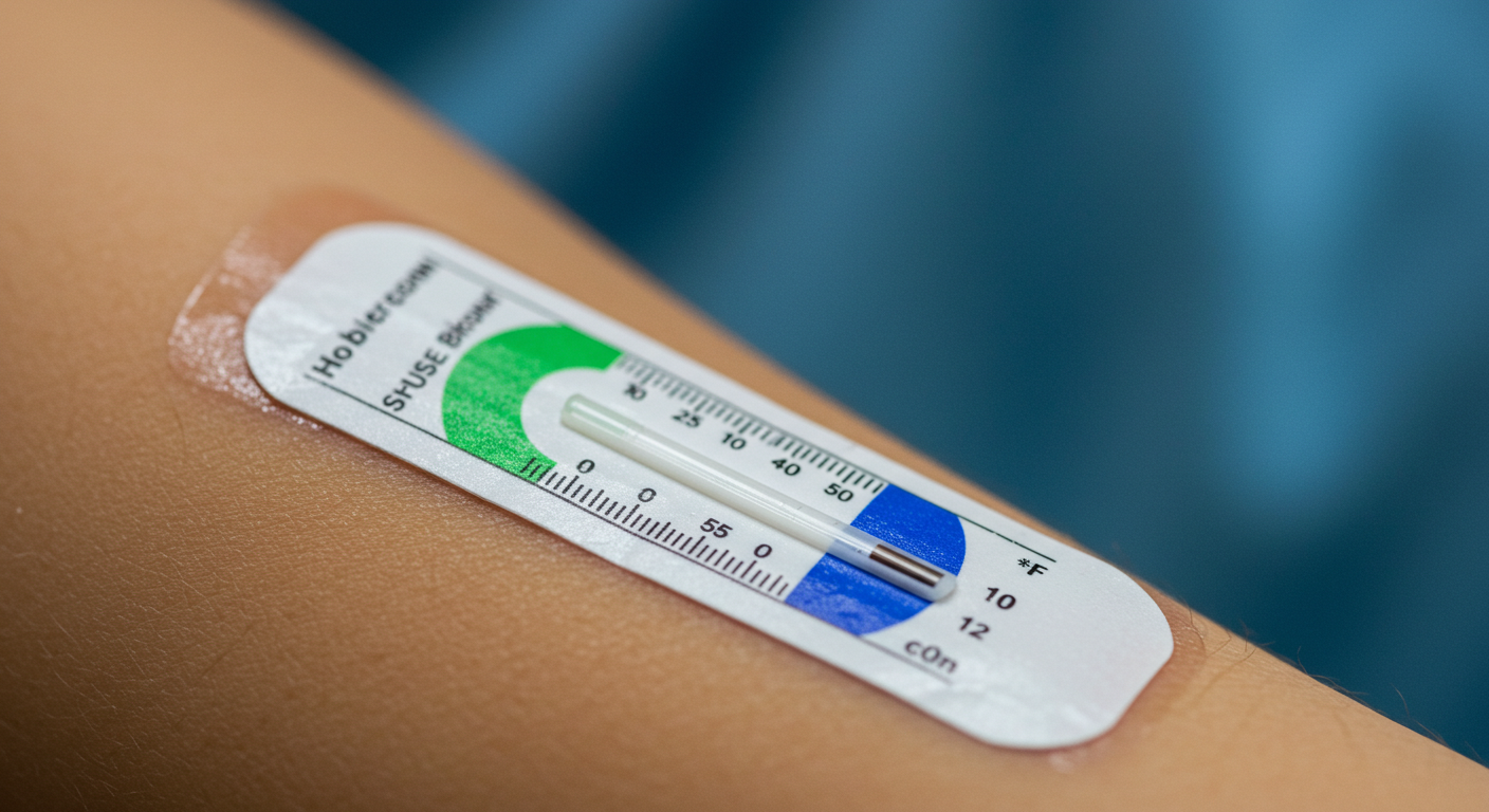 医療用体温表示のステッカー