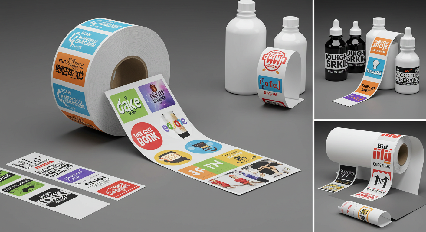 ラベル用のビニールステッカー紙