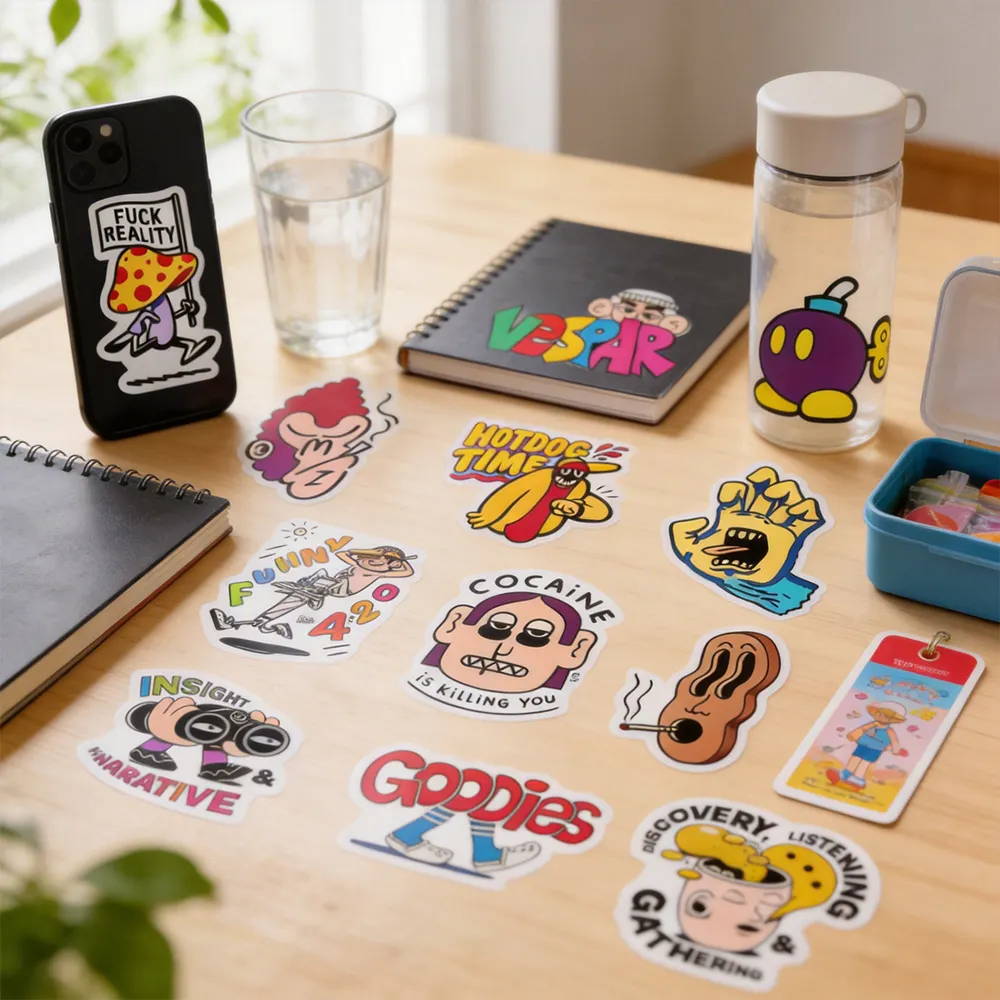 光沢のあるビニールステッカーシート