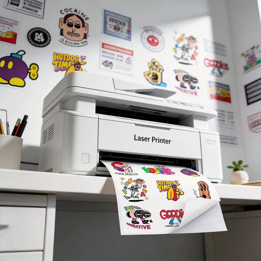 レーザープリンターステッカー