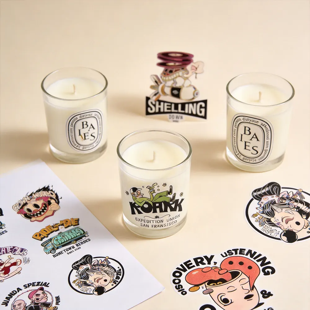 レーザー印刷可能なキャンドルラベル