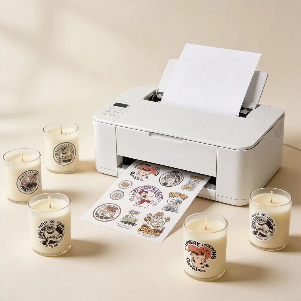 キャンドル用のビニールステッカーシート