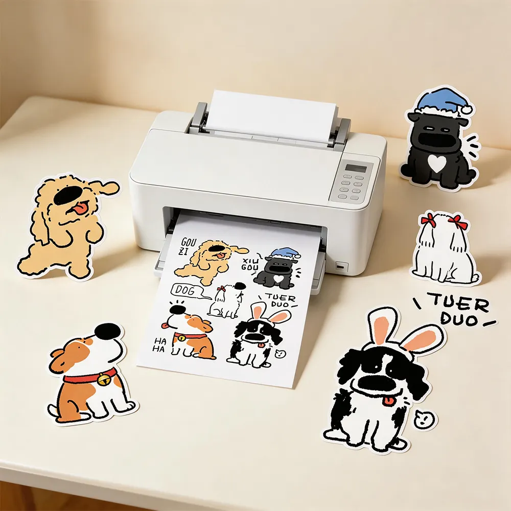 レーザー印刷可能なステッカー用紙