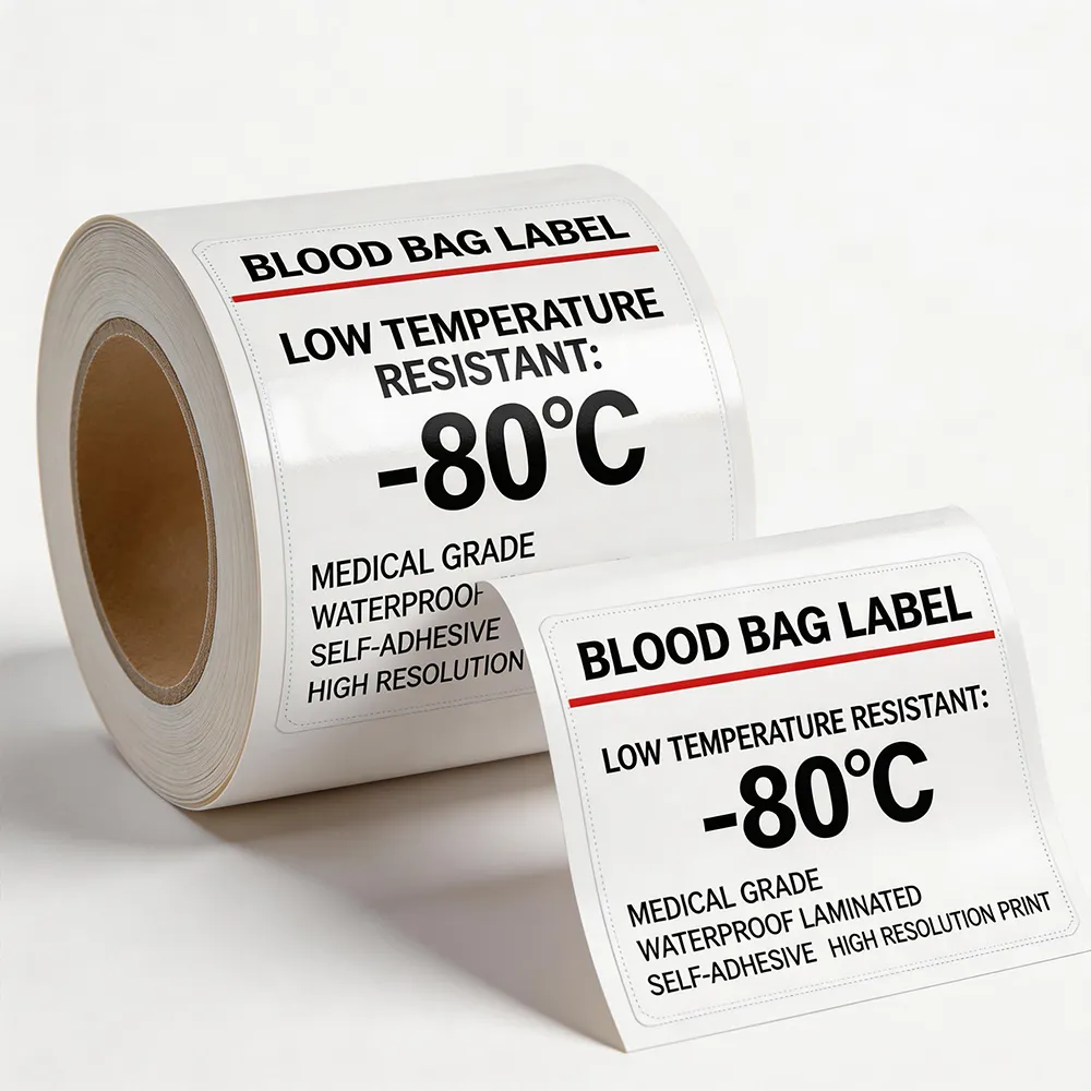 血液バッグのラベル -80°C